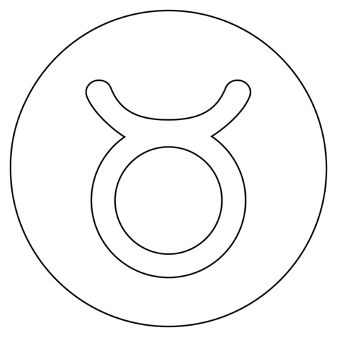 Taurus Emoji Coloring Page